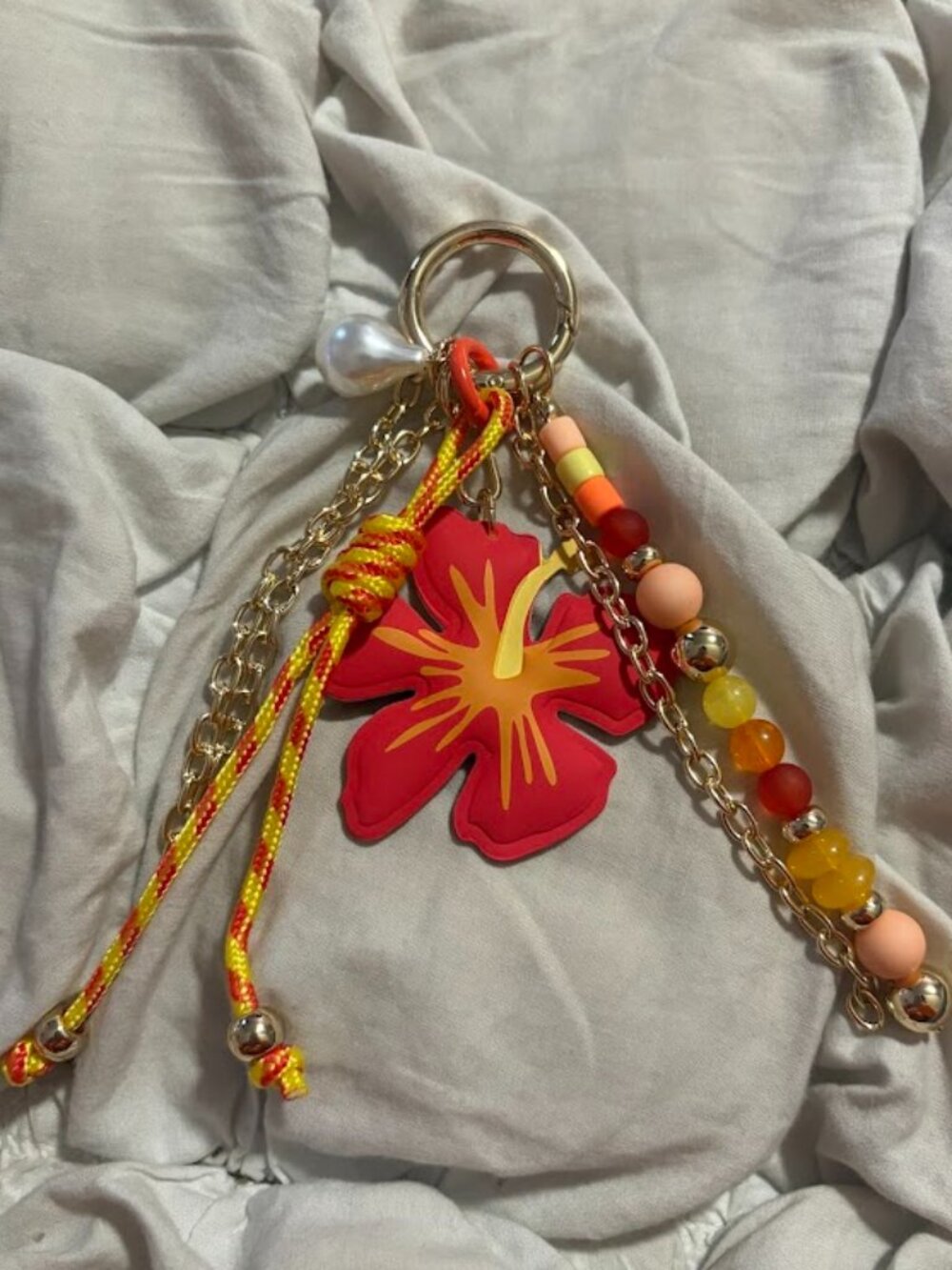 🌺 Free People "Hibiscus Dream" Statement Bag Charm